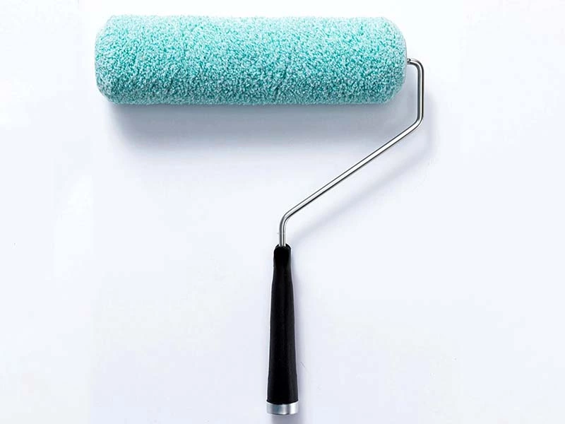 Non-Shedding Polyester Fabric Paint Roller Brush with Cage Frame