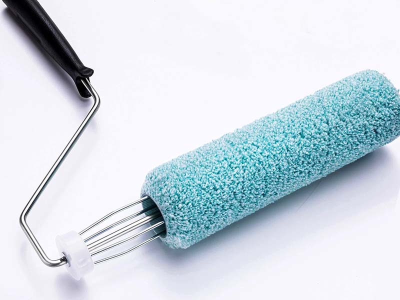 Non-Shedding Polyester Fabric Paint Roller Brush with Cage Frame