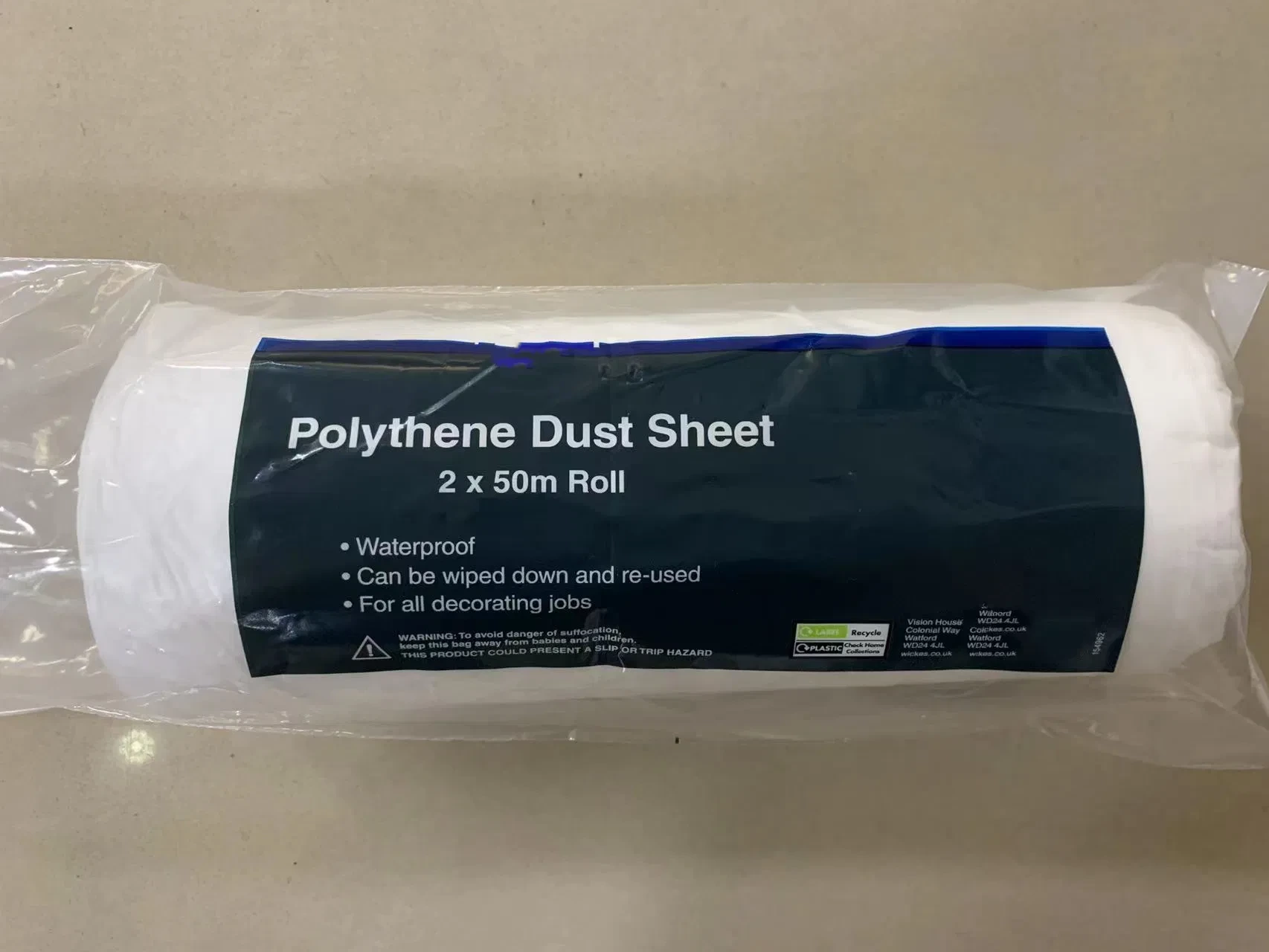 2X50m LDPE Dust Sheet Roll